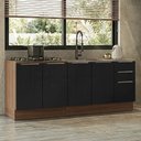 Ver imagem 1 de Armário de Cozinha Compacta 200 Cm Rustic/preto Lux Madesa 06
