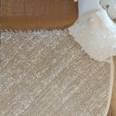 Ver imagem 6 de Tapete Artesanal Redondo Boho Peludo Dupla Face Caramelo 1,45