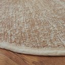 Ver imagem 1 de Tapete Artesanal Redondo Boho Peludo Dupla Face Caramelo 1,45
