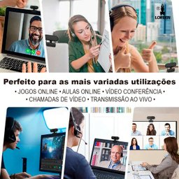 Webcam Full HD 1080x1920P 2Mp USB Plug Play Microfone Embutido Câmera Computador Gt953 Lorben - 2