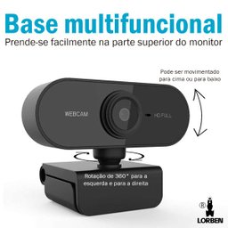 Webcam Full HD 1080x1920P 2Mp USB Plug Play Microfone Embutido Câmera Computador Gt953 Lorben - 4