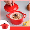 Ver imagem 3 de Caçarola Cerâmica Pequena Vermelho 500ml Home Presentes
