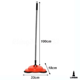 Vassoura Magica Com 3 Escovas Aspirador De Pó Cabo Alumínio GT571 - 2