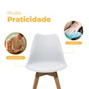 Ver imagem 6 de Kit Jogo com 4 Cadeiras para Mesa Sala de Jantar Cozinha Saarinen Leda Base Madeira Branca