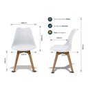 Ver imagem 7 de Kit Jogo com 4 Cadeiras para Mesa Sala de Jantar Cozinha Saarinen Leda Base Madeira Branca
