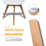 Kit Jogo com 4 Cadeiras para Mesa Sala de Jantar Cozinha Saarinen Leda Base Madeira Branca - 4