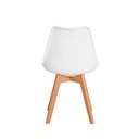 Ver imagem 2 de Kit Jogo com 4 Cadeiras para Mesa Sala de Jantar Cozinha Saarinen Leda Base Madeira Branca
