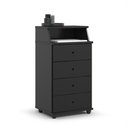 Ver imagem 1 de Mesa de Cabeceira Luxo New Ii 4 Gavetas Preto – EJ Móveis