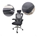 Ver imagem 3 de Cadeira Ergonômica Escritório Executiva E-1063 com Apoio de Cabeça, Braços Rebatíveis e Encosto Mesh