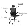 Cadeira Ergonômica Escritório Executiva E-1063 com Apoio de Cabeça, Braços Rebatíveis e Encosto Mesh - 4