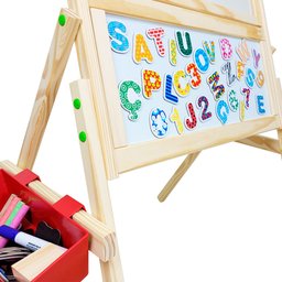 Lousa Magnética Infantil Com Cavalete Letras Giz e Caneta - 6