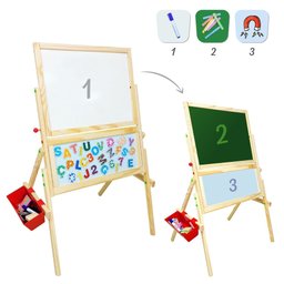 Lousa Magnética Infantil Com Cavalete Letras Giz e Caneta - 1