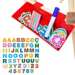 Lousa Magnética Infantil Com Cavalete Letras Giz e Caneta - 5