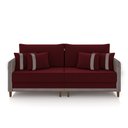 Ver imagem 2 de Sofá Montecarlo 2 Lugares 172cm Veludo/pu Bordô/cinza