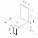 Ver imagem 3 de Mesa Dobrável Retrátil de Parede MDF 120x75cm Noronha Marrom