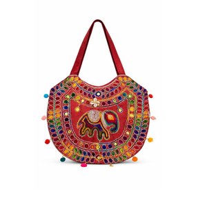 Bolsa Indiana Bordada a Linha