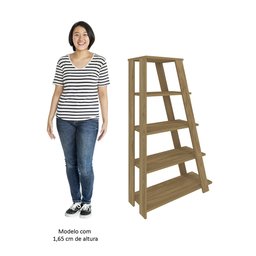 Estante Escada Multiuso Decorativa 5 Prateleiras Stela A06 Olmo - Mpozenato - 5
