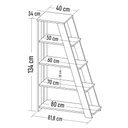 Ver imagem 4 de Estante Escada Multiuso Decorativa 5 Prateleiras Stela A06 Olmo - Mpozenato