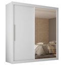 Ver imagem 2 de Guarda Roupa com Espelho Branco 2 Portas Correr Royale Gelius 220x149x54