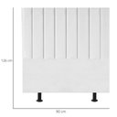 Ver imagem 3 de Cabeceira Estofada Cama Solteiro 90cm Lídia Corino e Frame Branco