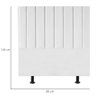 Cabeceira Estofada Cama Solteiro 90cm Lídia Corino e Frame Branco - 3