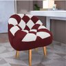 Kit 02 Poltrona Paloma Escritório Sala Pé Palito Corino Vinho e Corino Branco - DOMINIC DECOR - 2