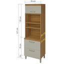 Ver imagem 2 de Cozinha Ilha Completa Princesa Off White com Freijó - Nesher