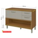 Ver imagem 4 de Cozinha Ilha Completa Princesa Off White com Freijó - Nesher