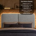 Ver mais imagens de Cabeceira Casal Queen 160 cm Organica com LED Linho Cinza Vconcept