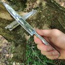 Ver imagem 4 de Faca Gaúcha Churrasco 7' Bainha Cabo Aço Inox Modelo Prateada Antiga Artesanal