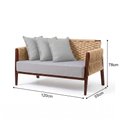 Ver imagem 4 de Namoradeira Design Neutro Confortavel Ideal para Qualquer Ambiente Bege Poesia