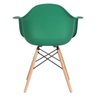 Mesa Redonda Eames 90cm Preto + 3 Cadeiras Eiffel Daw Verde Escuro - 4