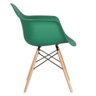 Mesa Redonda Eames 90cm Preto + 3 Cadeiras Eiffel Daw Verde Escuro - 3