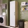 Armário Multiuso 45 x 187cm Lavanderia Nicho 1 Porta MDP Dakar Branco - Clicklar - 1