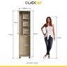 Armário Multiuso 45 x 187cm Lavanderia Nicho 1 Porta MDP Dakar Branco - Clicklar - 3