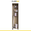 Ver imagem 2 de Armário Multiuso 45 x 187cm Lavanderia Nicho 1 Porta MDP Dakar Branco - Clicklar