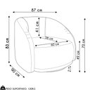 Ver imagem 4 de Poltrona Decorativa Orgânica Giratória Kit 2 Lya M22 Sintético Marrom - Mpozenato