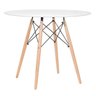 Mesa Redonda Eames 90cm Branco + 4 Cadeiras Eiffel Daw Preto - 6