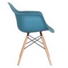 Mesa Redonda Eames 90cm Preto + 4 Cadeiras Eiffel Daw Turquesa - 3