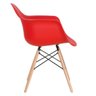 Mesa Redonda Eames 90cm Preto + 4 Cadeiras Eiffel Daw Vermelho - 3