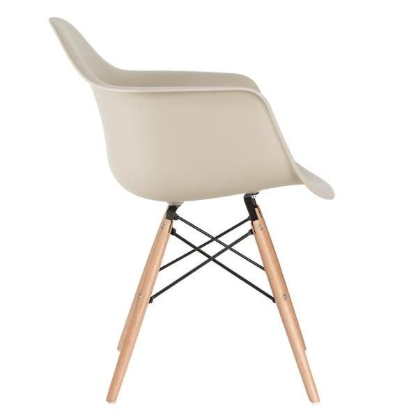 Mesa Redonda Eames 90cm Branco + 3 Cadeiras Eiffel Daw Nude - 3