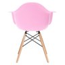 Mesa Redonda Eames 90cm Branco + 3 Cadeiras Eiffel Daw Rosa Claro - 4