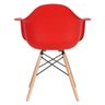 Mesa Redonda Eames 90cm Branco + 3 Cadeiras Eiffel Daw Vermelho - 4