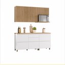 Ver imagem 2 de Cozinha Modulada 4 Peças Nesher Rainha Ripado 100% Mdf