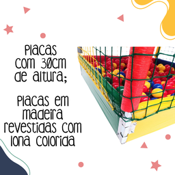 Quarto Infantil Piscina de Bolinhas Premium 1,5 X 1,5 Espaço Kids - 4