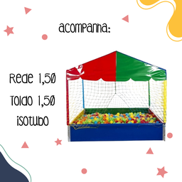 Quarto Infantil Piscina de Bolinhas Premium 1,5 X 1,5 Espaço Kids - 3