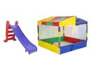 Ver imagem 1 de Kit Piscina de Bolinhas 2x2 + Escorregador Médio 3 Degraus Azul com Vermelho