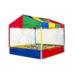Kit Piscina de Bolinhas 1,5x1,5 + 1500 Bolinhas Coloridas 76mm Tatame EVA - 2