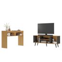 Ver imagem 4 de Conjunto Sala de Estar Toquio com Rack e Aparador Lamina Mel e Grafite