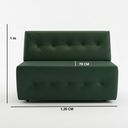 Ver imagem 4 de Sofá Booth Capri 1,20m Estofado Clean Classic Restaurante:verde
